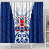 Samoa Rugby Shower Curtain 2023 Pacific Championships Polynesian Pattern LT05 - Polynesian Pride