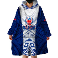 Custom Samoa Rugby Wearable Blanket Hoodie 2023 Pacific Championships Polynesian Pattern LT05 - Polynesian Pride