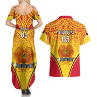 Custom Papua New Guinea Rugby Couples Matching Summer Maxi Dress and Hawaiian Shirt 2023 Pacific Championships The Kumuls LT05 - Polynesian Pride