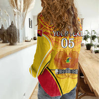 Custom Papua New Guinea Rugby Women Casual Shirt 2023 Pacific Championships The Kumuls LT05 - Polynesian Pride
