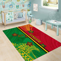 Vanuatu Happy Unity Day Area Rug Polynesian Plumeria LT05 - Polynesian Pride