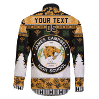 Custom Hawaii James Campbell High School Christmas Family Matching Puletasi Dress and Hawaiian Shirt Tropical Santa Claus LT05 - Polynesian Pride