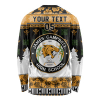 Custom Hawaii James Campbell High School Christmas Long Sleeve Shirt Tropical Santa Claus LT05 - Polynesian Pride