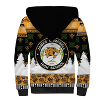 Custom Hawaii James Campbell High School Christmas Sherpa Hoodie Tropical Santa Claus LT05 - Polynesian Pride