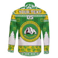 Custom Hawaii Kaimuki High School Christmas Family Matching Puletasi Dress and Hawaiian Shirt Tropical Santa Claus LT05 - Polynesian Pride