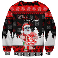 Custom Hawaii Kalani High School Christmas Sweatshirt Tropical Santa Claus LT05 Unisex Red - Polynesian Pride
