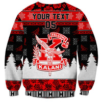 Custom Hawaii Kalani High School Christmas Sweatshirt Tropical Santa Claus LT05 - Polynesian Pride