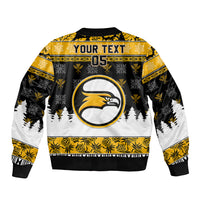 Custom Hawaii Nanakuli High and Intermediate School Christmas Bomber Jacket Tropical Santa Claus LT05 - Polynesian Pride