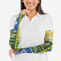 Solomon Islands Christmas Arm Sleeves Festive Beach Vibes - Polynesian Pride