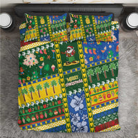 Solomon Islands Christmas Bedding Set Festive Beach Vibes - Polynesian Pride