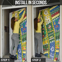 Solomon Islands Christmas Door Cover Festive Beach Vibes - Polynesian Pride