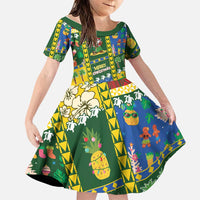 Solomon Islands Christmas Family Matching Long Sleeve Bodycon Dress and Hawaiian Shirt Festive Beach Vibes - Polynesian Pride