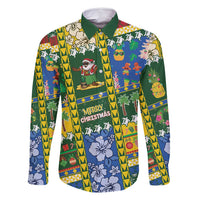 Solomon Islands Christmas Family Matching Long Sleeve Bodycon Dress and Hawaiian Shirt Festive Beach Vibes - Polynesian Pride