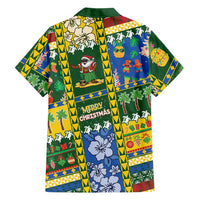 Solomon Islands Christmas Family Matching Mermaid Dress and Hawaiian Shirt Festive Beach Vibes - Polynesian Pride
