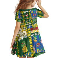 Solomon Islands Christmas Family Matching Off The Shoulder Long Sleeve Dress and Hawaiian Shirt Festive Beach Vibes - Polynesian Pride