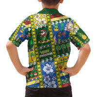 Solomon Islands Christmas Family Matching Short Sleeve Bodycon Dress and Hawaiian Shirt Festive Beach Vibes - Polynesian Pride
