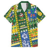 Solomon Islands Christmas Family Matching Short Sleeve Bodycon Dress and Hawaiian Shirt Festive Beach Vibes - Polynesian Pride