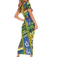 Solomon Islands Christmas Family Matching Short Sleeve Bodycon Dress and Hawaiian Shirt Festive Beach Vibes - Polynesian Pride