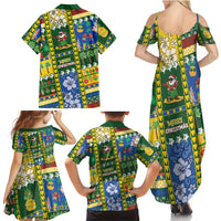 Solomon Islands Christmas Family Matching Summer Maxi Dress and Hawaiian Shirt Festive Beach Vibes - Polynesian Pride