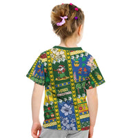 Solomon Islands Christmas Kid T Shirt Festive Beach Vibes - Polynesian Pride