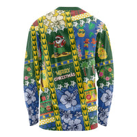 Solomon Islands Christmas Long Sleeve Shirt Festive Beach Vibes - Polynesian Pride