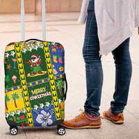 Solomon Islands Christmas Luggage Cover Festive Beach Vibes - Polynesian Pride