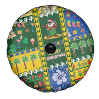 Solomon Islands Christmas Spare Tire Cover Festive Beach Vibes - Polynesian Pride