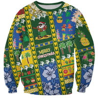 Solomon Islands Christmas Sweatshirt Festive Beach Vibes - Polynesian Pride