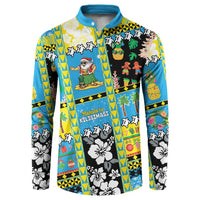 Tuvalu Christmas Button Sweatshirt Festive Beach Vibes - Polynesian Pride