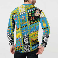 Tuvalu Christmas Button Sweatshirt Festive Beach Vibes - Polynesian Pride