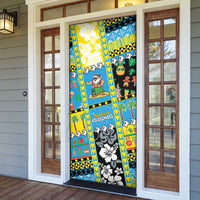 Tuvalu Christmas Door Cover Festive Beach Vibes - Polynesian Pride