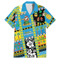 Tuvalu Christmas Family Matching Long Sleeve Bodycon Dress and Hawaiian Shirt Festive Beach Vibes - Polynesian Pride