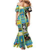 Tuvalu Christmas Family Matching Mermaid Dress and Hawaiian Shirt Festive Beach Vibes - Polynesian Pride