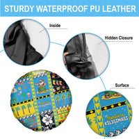 Tuvalu Christmas Spare Tire Cover Festive Beach Vibes - Polynesian Pride