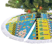 Tuvalu Christmas Tree Skirt Festive Beach Vibes - Polynesian Pride