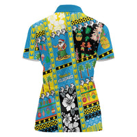 Tuvalu Christmas Women Polo Shirt Festive Beach Vibes LT05 - Polynesian Pride