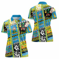 Tuvalu Christmas Women Polo Shirt Festive Beach Vibes LT05 - Polynesian Pride