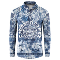 Samoa 685 Button Sweatshirt Polynesian Pattern Tie Dye Style