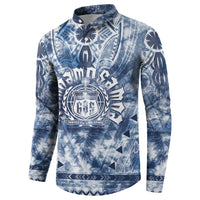 Samoa 685 Button Sweatshirt Polynesian Pattern Tie Dye Style