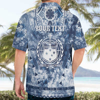 Samoa 685 Hawaiian Shirt Polynesian Pattern Tie Dye Style
