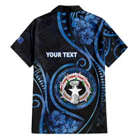 Personalized Northern Mariana Islands Family Matching Off Shoulder Maxi Dress and Hawaiian Shirt Ocean Floral Pattern LT05 - Polynesian Pride