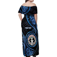 Personalized Northern Mariana Islands Family Matching Off Shoulder Maxi Dress and Hawaiian Shirt Ocean Floral Pattern LT05 - Polynesian Pride