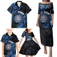 Personalized Northern Mariana Islands Family Matching Puletasi and Hawaiian Shirt Ocean Floral Pattern LT05 - Polynesian Pride