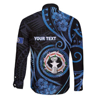 Personalized Northern Mariana Islands Family Matching Puletasi and Hawaiian Shirt Ocean Floral Pattern LT05 - Polynesian Pride