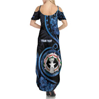 Personalized Northern Mariana Islands Summer Maxi Dress Ocean Floral Pattern LT05 - Polynesian Pride