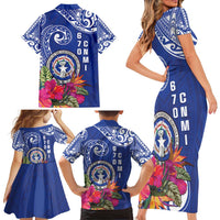 Hafa Adai Northern Mariana Islands Family Matching Short Sleeve Bodycon Dress and Hawaiian Shirt Polynesian Tribal Pattern LT05 - Polynesian Pride
