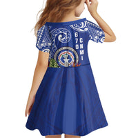 Hafa Adai Northern Mariana Islands Kid Short Sleeve Dress Polynesian Tribal Pattern LT05 - Polynesian Pride