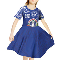 Hafa Adai Northern Mariana Islands Kid Short Sleeve Dress Polynesian Tribal Pattern LT05 - Polynesian Pride
