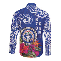 Hafa Adai Northern Mariana Islands Long Sleeve Button Shirt Polynesian Tribal Pattern LT05 - Polynesian Pride