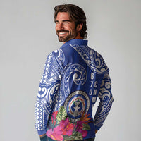Hafa Adai Northern Mariana Islands Long Sleeve Polo Shirt Polynesian Tribal Pattern LT05 - Polynesian Pride